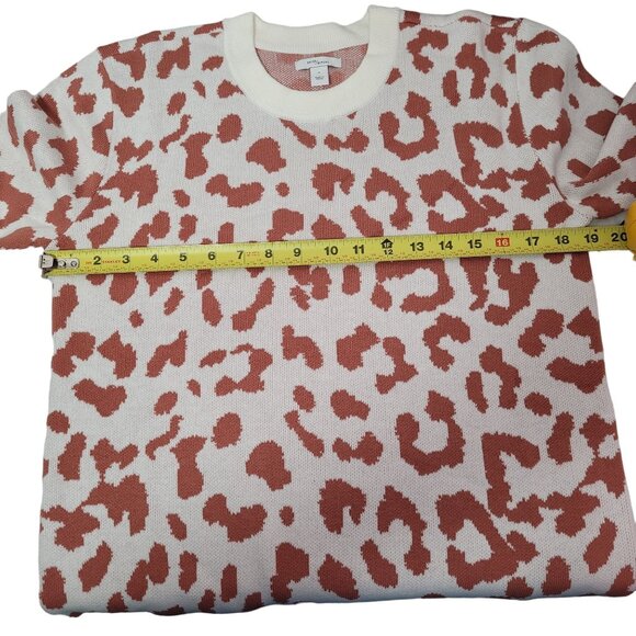 Daily Ritual Women Leopard Print Soft Knit Sweater Long Sleeves Crew Neck Small - Picture 8 of 9